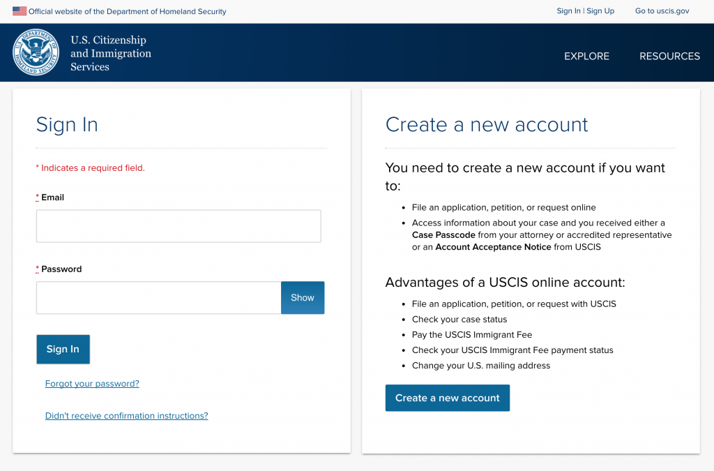 how to find your account number uscis